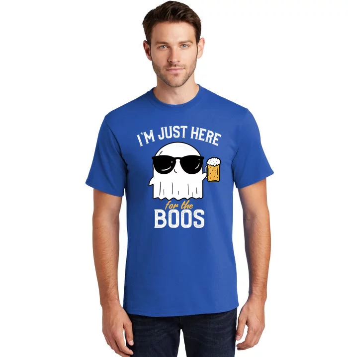 IM Just Here For The Boos Funny Halloween Drinking Tall T-Shirt