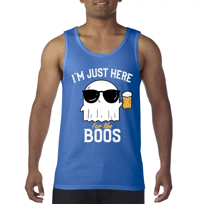 IM Just Here For The Boos Funny Halloween Drinking Tank Top