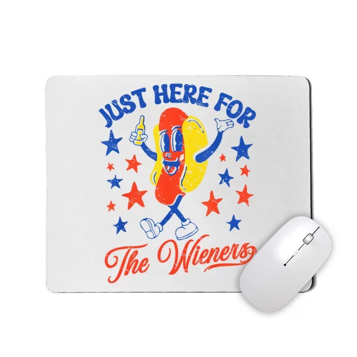 IM Just Here For The Wieners 4th Of July Hot Dog Mousepad