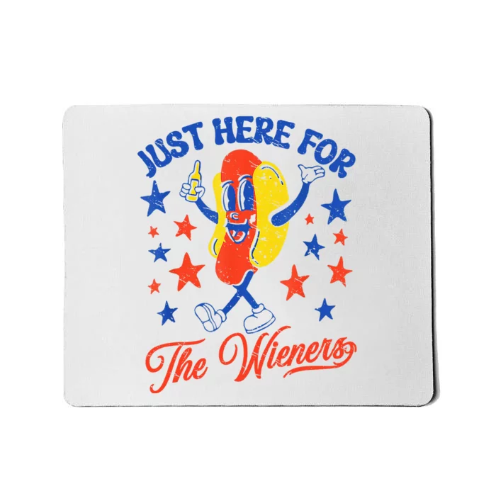 IM Just Here For The Wieners 4th Of July Hot Dog Mousepad