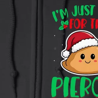 IM Just Here For The Pierogi Polish Pierogi Christmas Full Zip Hoodie