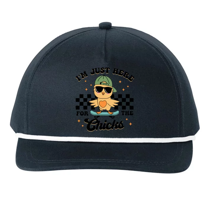 IM Just Here For The Chicks Easter Snapback Five-Panel Rope Hat