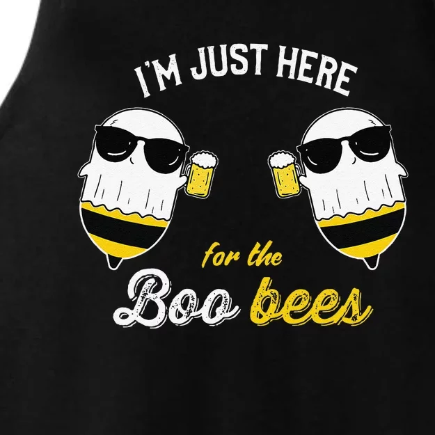 Im Just Here For The Boo Bees Halloween Funny Ladies Tri-Blend Wicking Tank