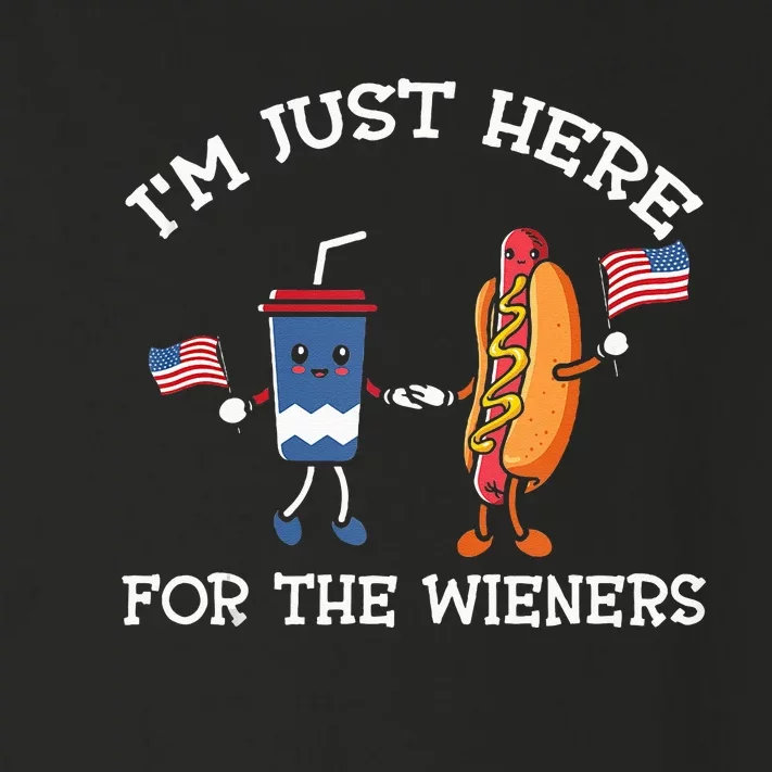 Im Just Here For The Weiners Hot Dogs 4th Of July Toddler Long Sleeve Shirt