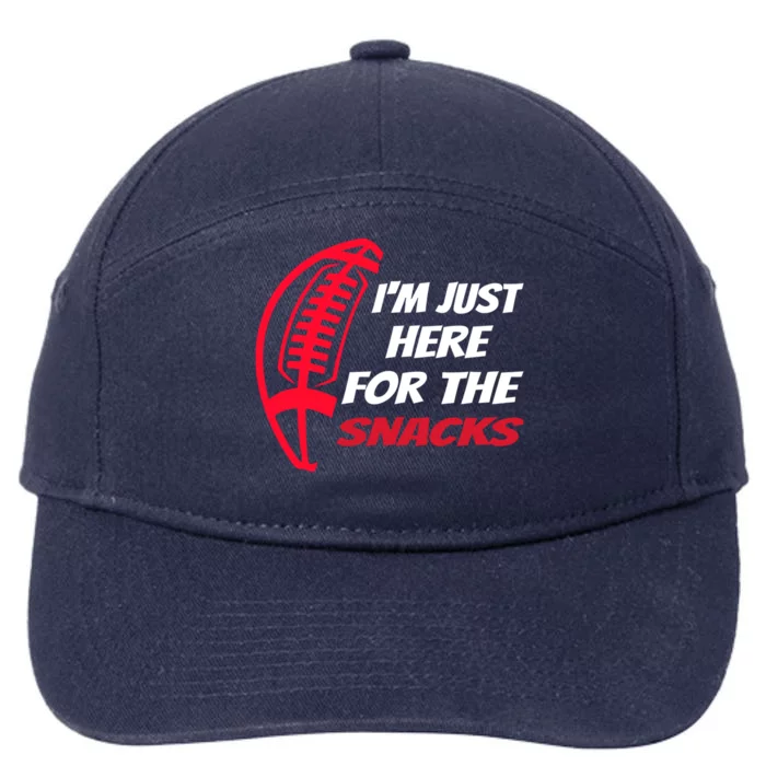 Im Just Here For The Snacks Funny Great Gift 7-Panel Snapback Hat