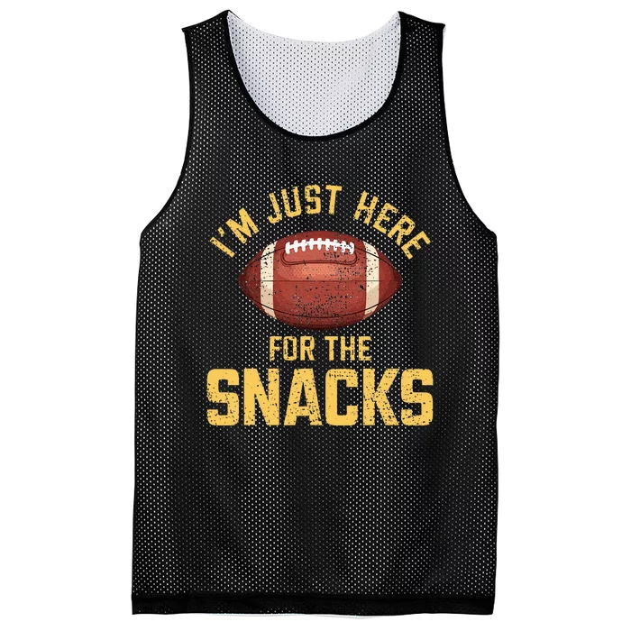 IM Just Here For The Snacks Football Mesh Reversible Basketball Jersey Tank