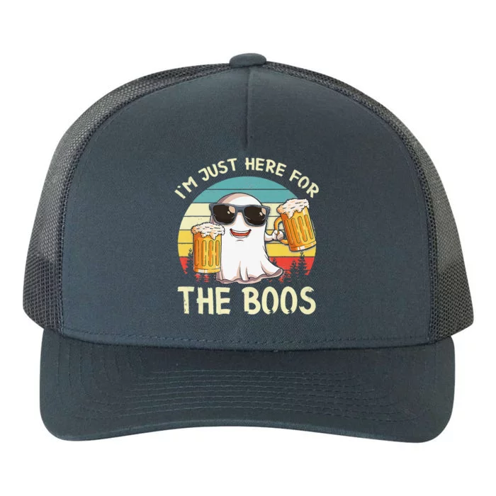 Im Just Here For The Boos Funny Halloween Beer Lovers Drink Yupoong Adult 5-Panel Trucker Hat