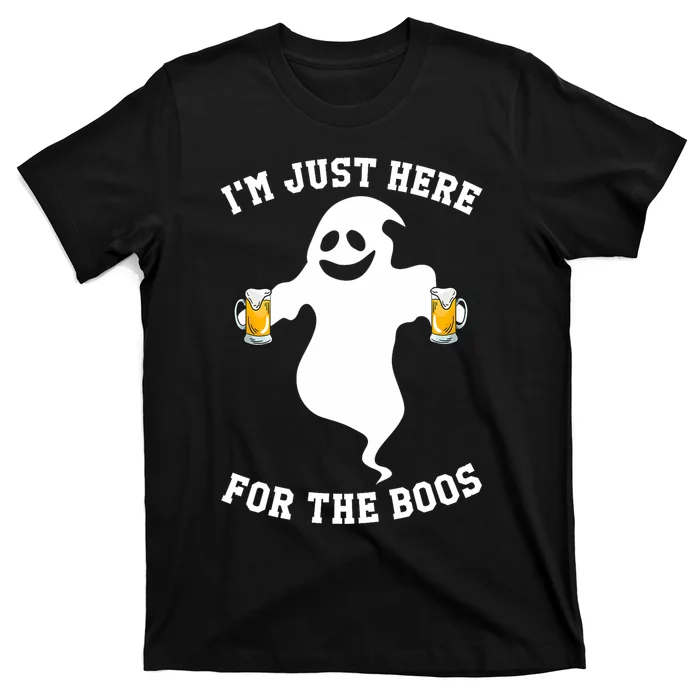 IM Just Here For Boos Halloween Pumpkin Spice Ghost Graphic T-Shirt