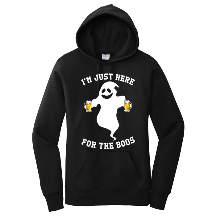 IM Just Here For Boos Halloween Pumpkin Spice Ghost Graphic Women's Pullover Hoodie