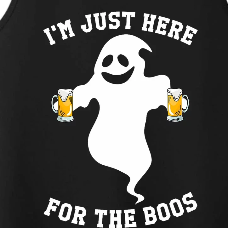 IM Just Here For Boos Halloween Pumpkin Spice Ghost Graphic Performance Tank