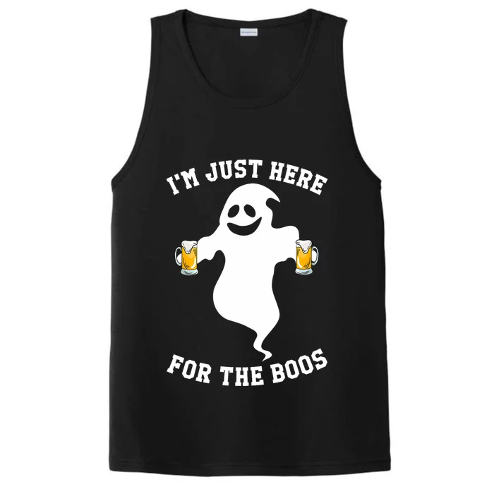 IM Just Here For Boos Halloween Pumpkin Spice Ghost Graphic Performance Tank