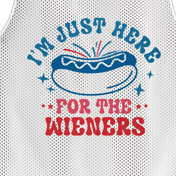 Im Just Here For The Wieners 4th Of July Mesh Reversible Basketball Jersey Tank