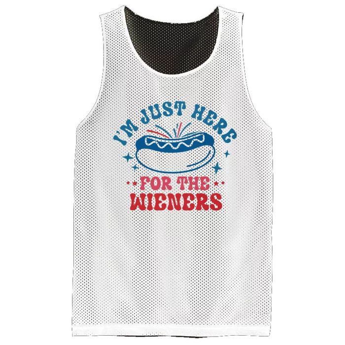 Im Just Here For The Wieners 4th Of July Mesh Reversible Basketball Jersey Tank