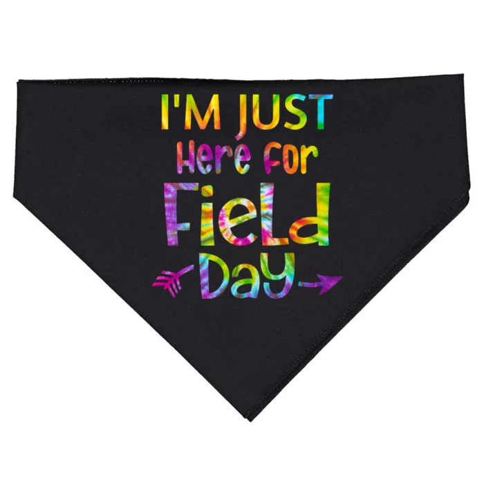 I'm Just Here For Field Day Colorful USA-Made Doggie Bandana