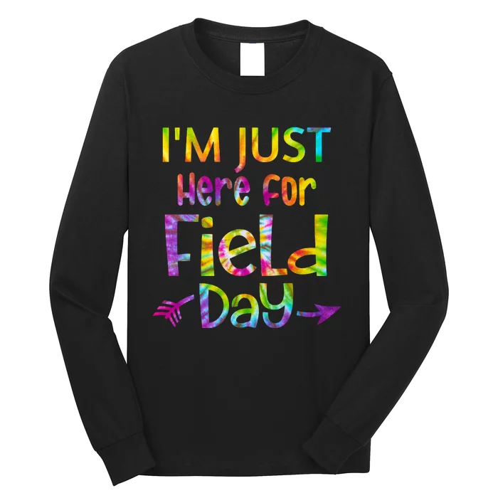 I'm Just Here For Field Day Colorful Long Sleeve Shirt