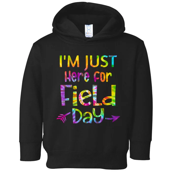 I'm Just Here For Field Day Colorful Toddler Hoodie