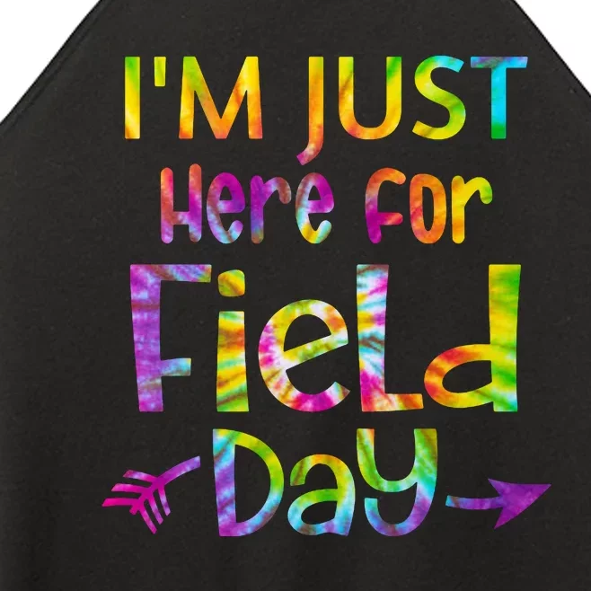 I'm Just Here For Field Day Colorful Women’s Perfect Tri Rocker Tank