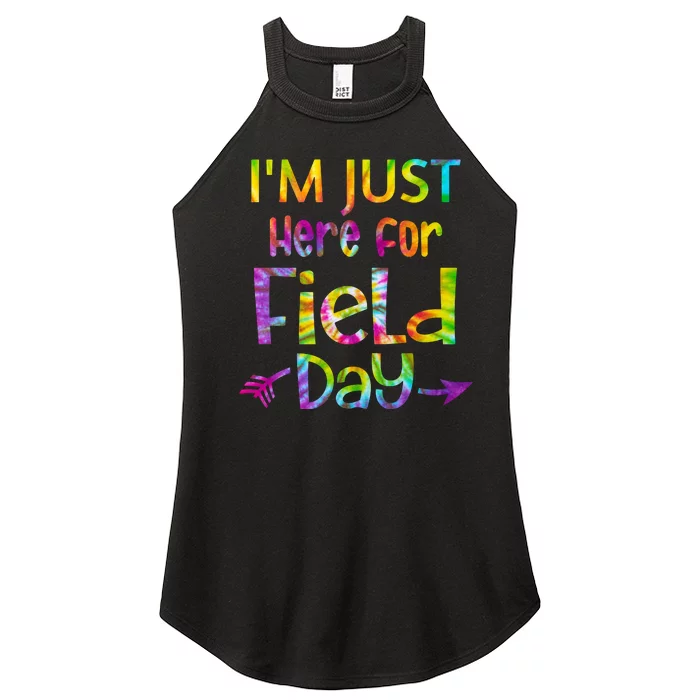 I'm Just Here For Field Day Colorful Women’s Perfect Tri Rocker Tank