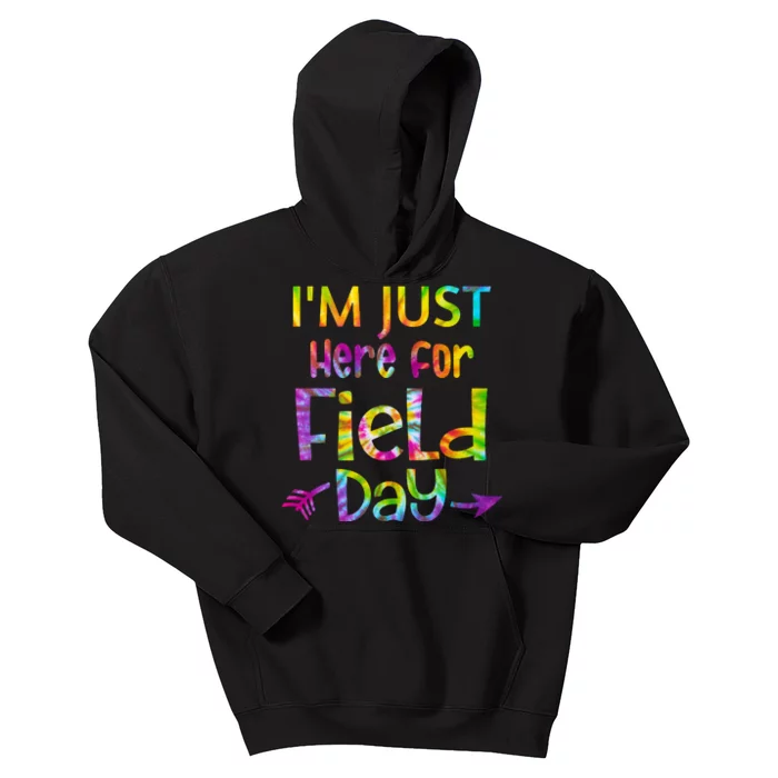 I'm Just Here For Field Day Colorful Kids Hoodie