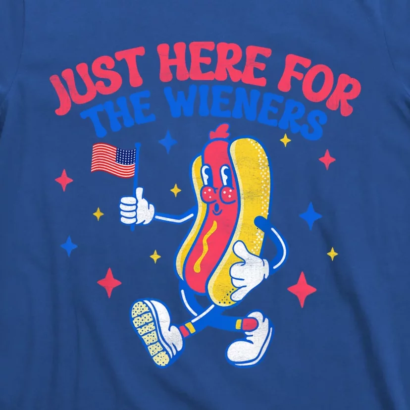 IM Just Here For The Wieners 4th Of July Hot Dog Gift T-Shirt