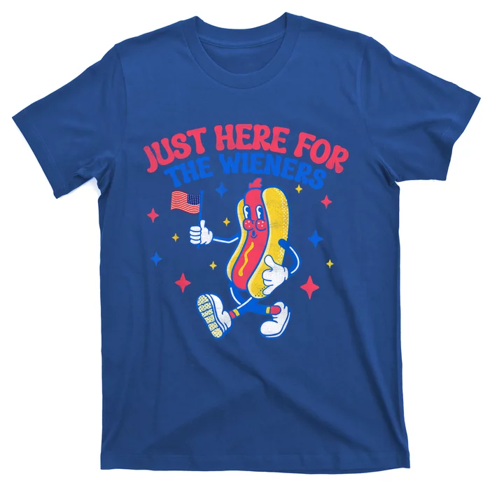 IM Just Here For The Wieners 4th Of July Hot Dog Gift T-Shirt