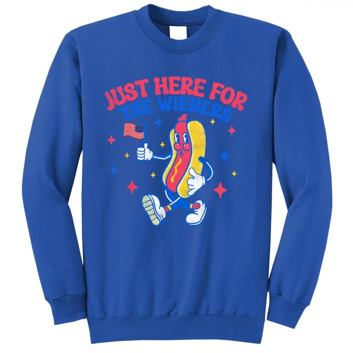 IM Just Here For The Wieners 4th Of July Hot Dog Gift Tall Sweatshirt