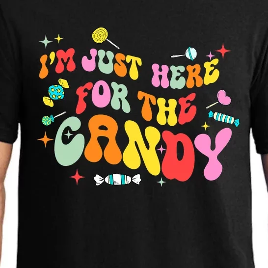 I'm Just Here For The Candy Halloween Cute Lollipop Sweets Pajama Set