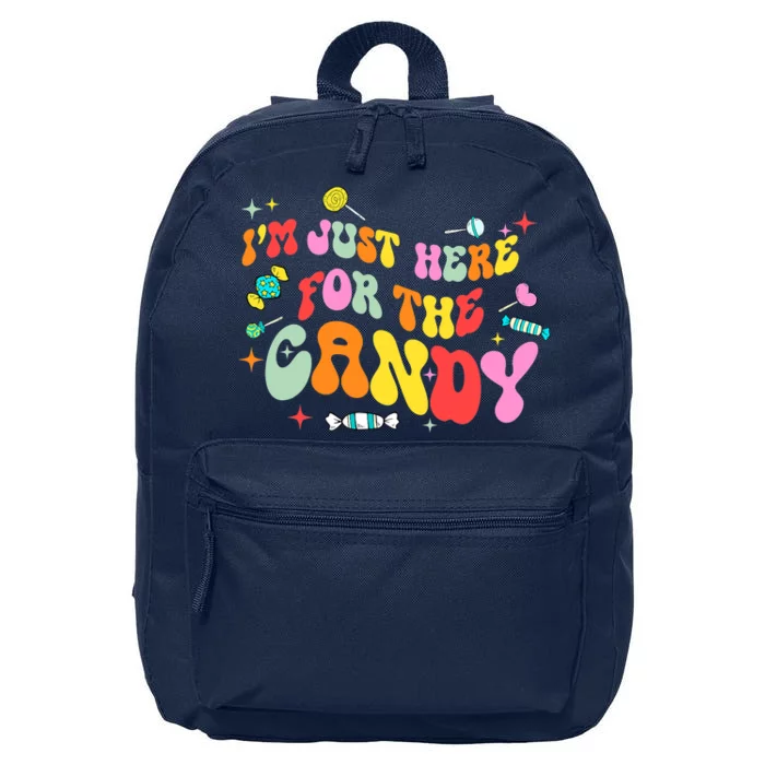 I'm Just Here For The Candy Halloween Cute Lollipop Sweets 16 in Basic Backpack