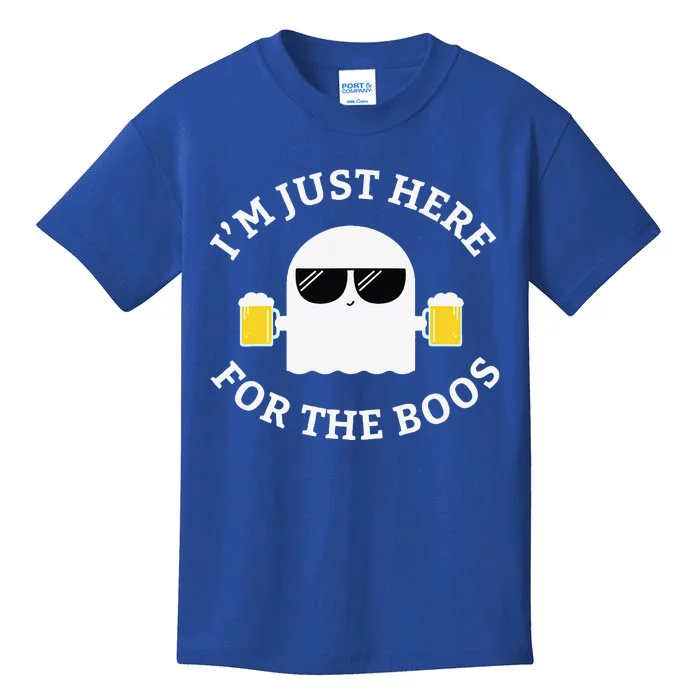 Im Just Here For The Boos Funny Halloween Beer Kids T-Shirt