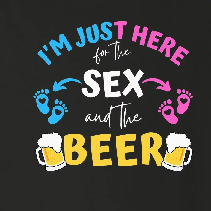 I'm Just Here For The Sex And The Beer Family Gender Reveal Toddler Long Sleeve Shirt