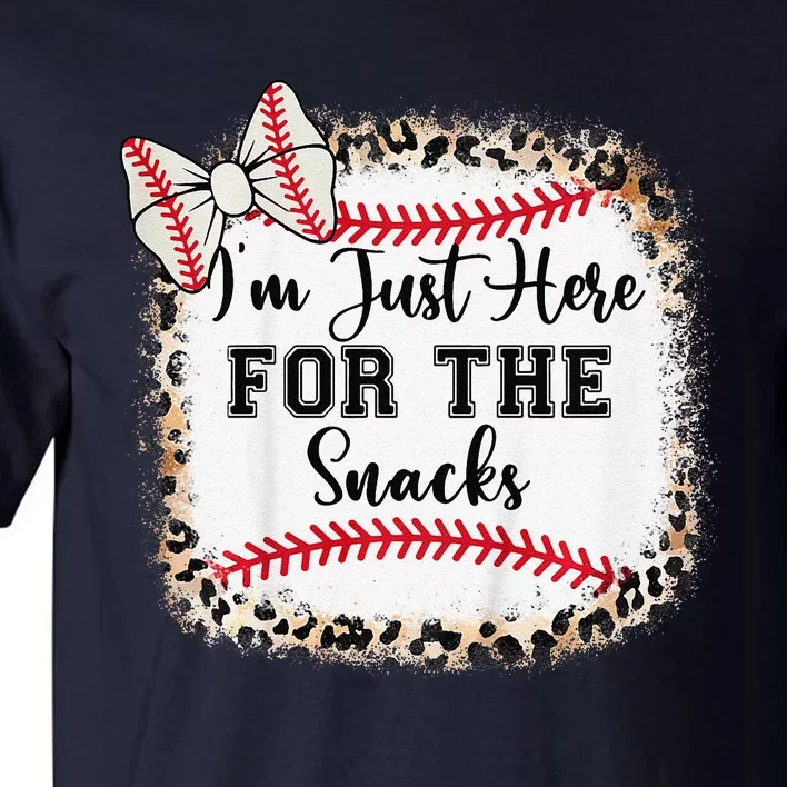 Im Just Here For The Snack Baseball Sister Baby Girl Tall T-Shirt