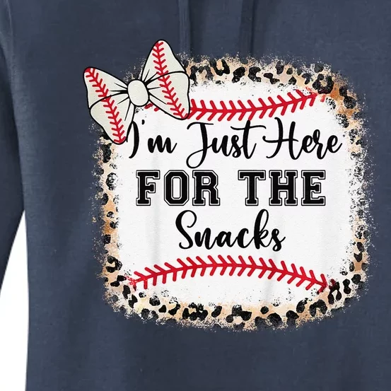 Im Just Here For The Snack Baseball Sister Baby Girl Women's Pullover Hoodie