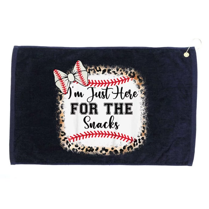 Im Just Here For The Snack Baseball Sister Baby Girl Grommeted Golf Towel