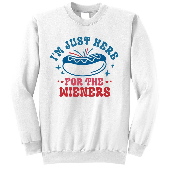 Im Just Here For The Wieners 4th Of July Sweatshirt