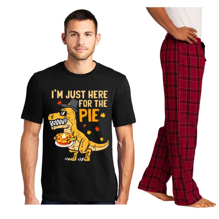 Im Just Here For The Pie Funny Thanksgiving Pumpkin Pie Pajama Set