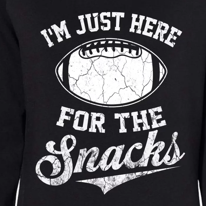 I'm Just Here For The Snacks Funny Fantasy Football League Womens California Wash Sweatshirt