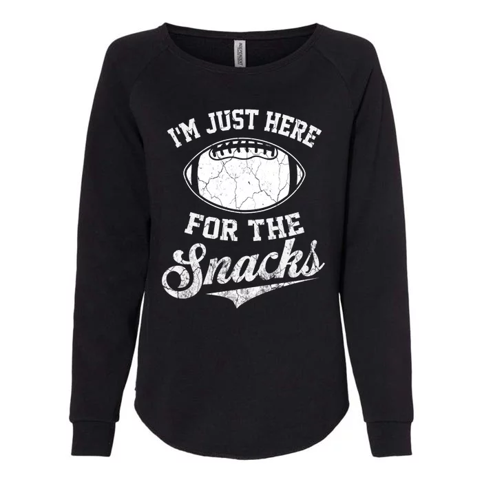 I'm Just Here For The Snacks Funny Fantasy Football League Womens California Wash Sweatshirt