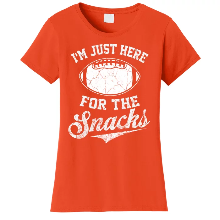 I'm Just Here For The Snacks Funny Fantasy Football League Women's T-Shirt