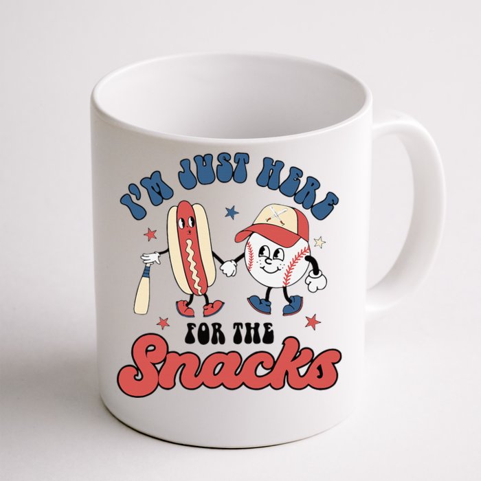 IM Just Here For The Snacks Baseball 4th Of July Hot Dog Front & Back Coffee Mug