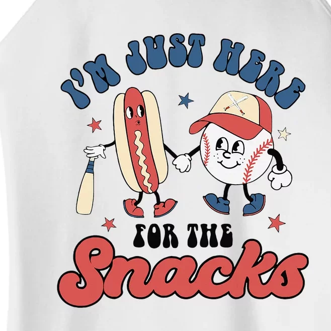 IM Just Here For The Snacks Baseball 4th Of July Hot Dog Women’s Perfect Tri Rocker Tank