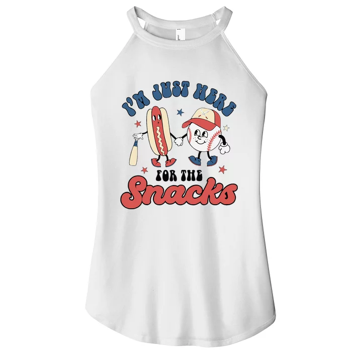 IM Just Here For The Snacks Baseball 4th Of July Hot Dog Women’s Perfect Tri Rocker Tank