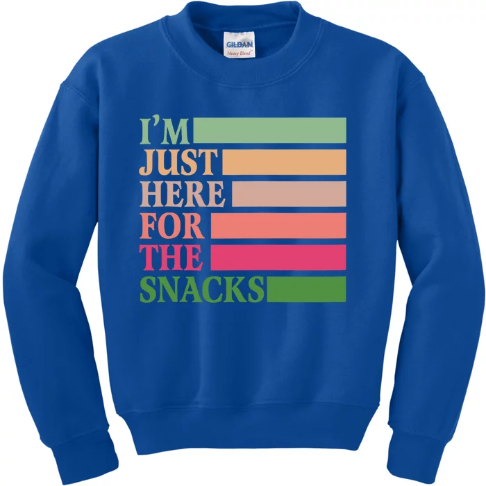 IM Just Here For The Snacks Vintage Funny Food Gift Kids Sweatshirt