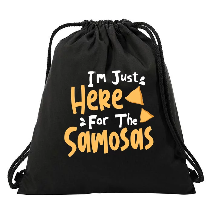 I'm Just Here For The Samosas Desi Bollywood Funny Memes Drawstring Bag