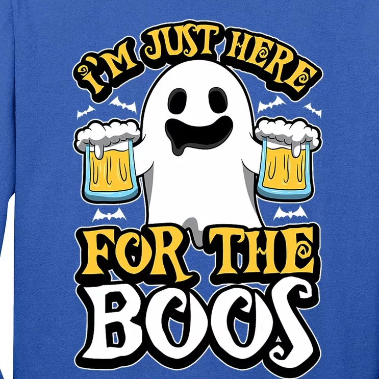 IM Just Here For The Boos Ghost Booze Halloween Costume Long Sleeve Shirt