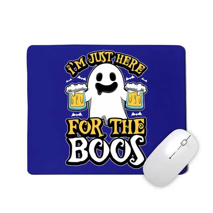 IM Just Here For The Boos Ghost Booze Halloween Costume Mousepad