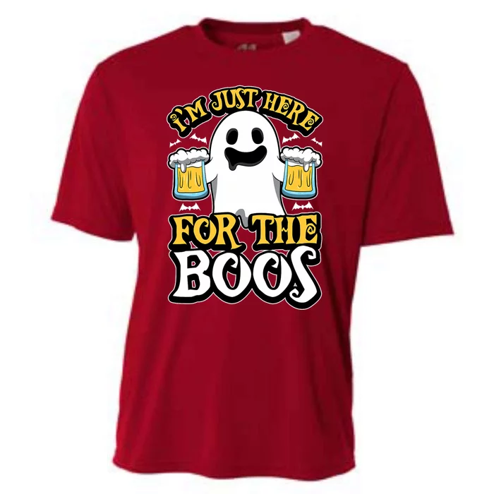 IM Just Here For The Boos Ghost Booze Halloween Costume Cooling Performance Crew T-Shirt