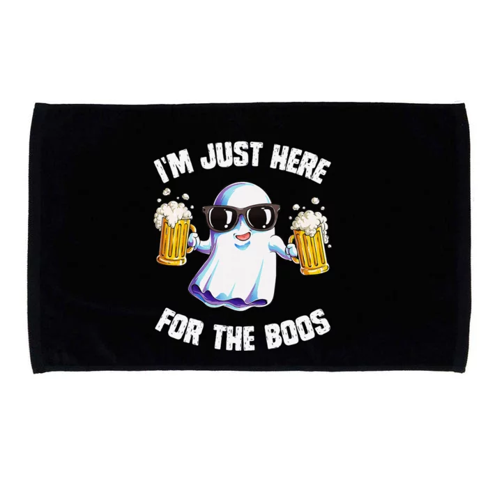 Im Just Here For The Boos Funny Halloween Ghost Funny Funny Microfiber Hand Towel