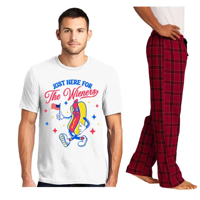 IM Just Here For The Wieners 4th Of July Hot Dog Pajama Set