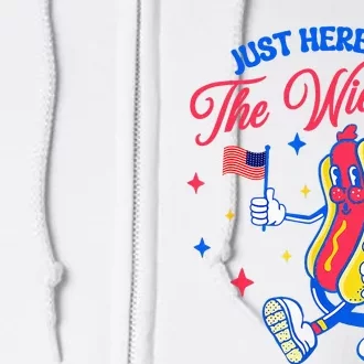 IM Just Here For The Wieners 4th Of July Hot Dog Full Zip Hoodie