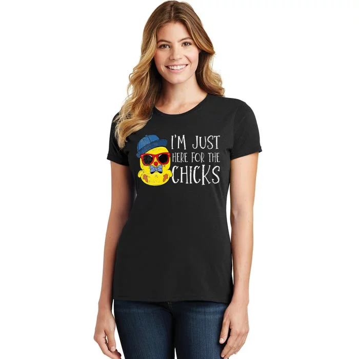 Im Just Here For The Chicks Cute Easter Women's T-Shirt